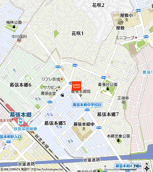 アコレ幕張本郷7丁目店付近の地図